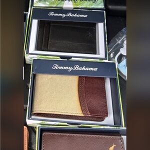 Tommy Bahama Tan and Brown Card Holder